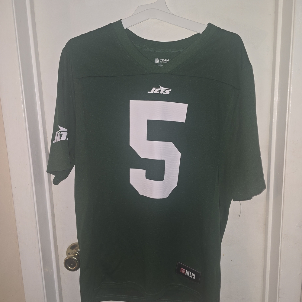 LPA Green Men's Football Jersey with White Number 5
